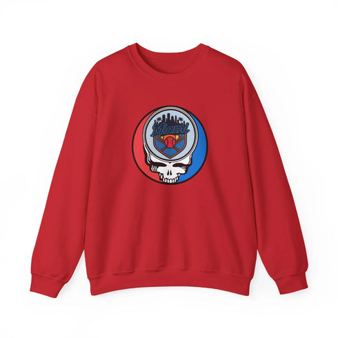Grateful Dead - Miami Marlins Grateful Dead Stealie Crewneck Sweatshirt - MLB - StealieShop
